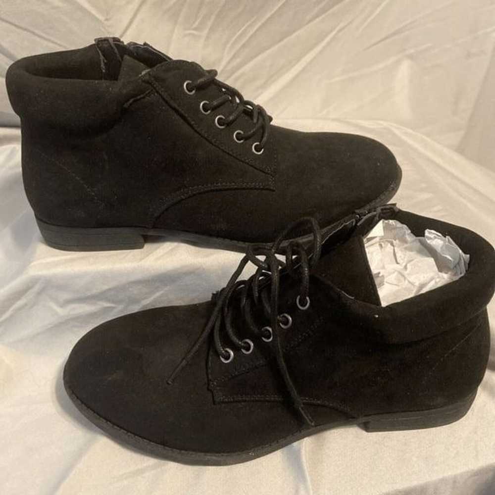 New Torrid 4B FS Black Suede Ankle Lace up And Zi… - image 2