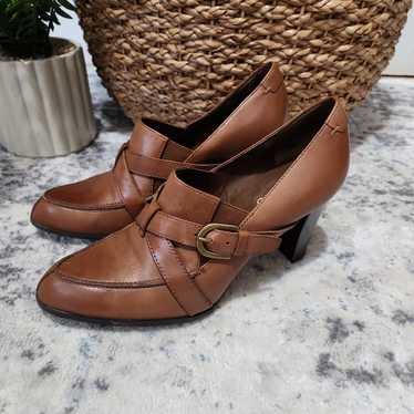 Franco Sarto Brown Leather Booties