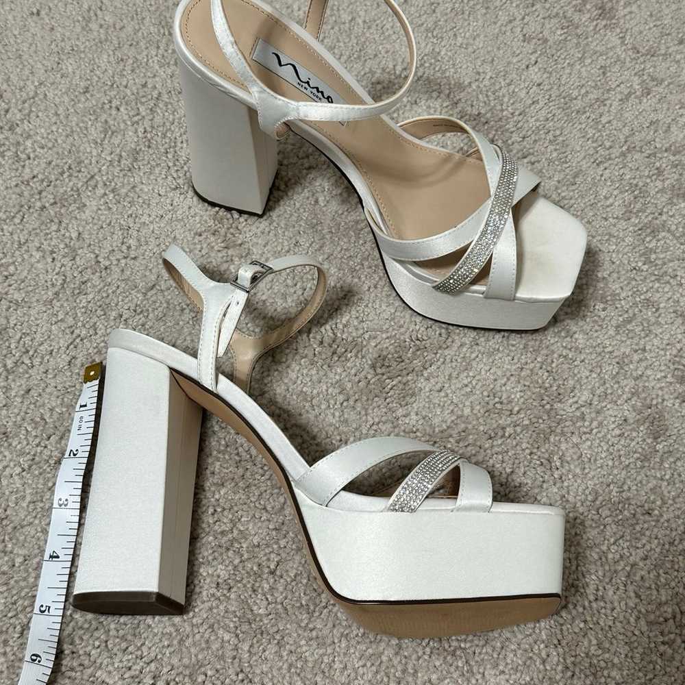 Wedding Shoes Bride Heels size 7 1/2 - image 2