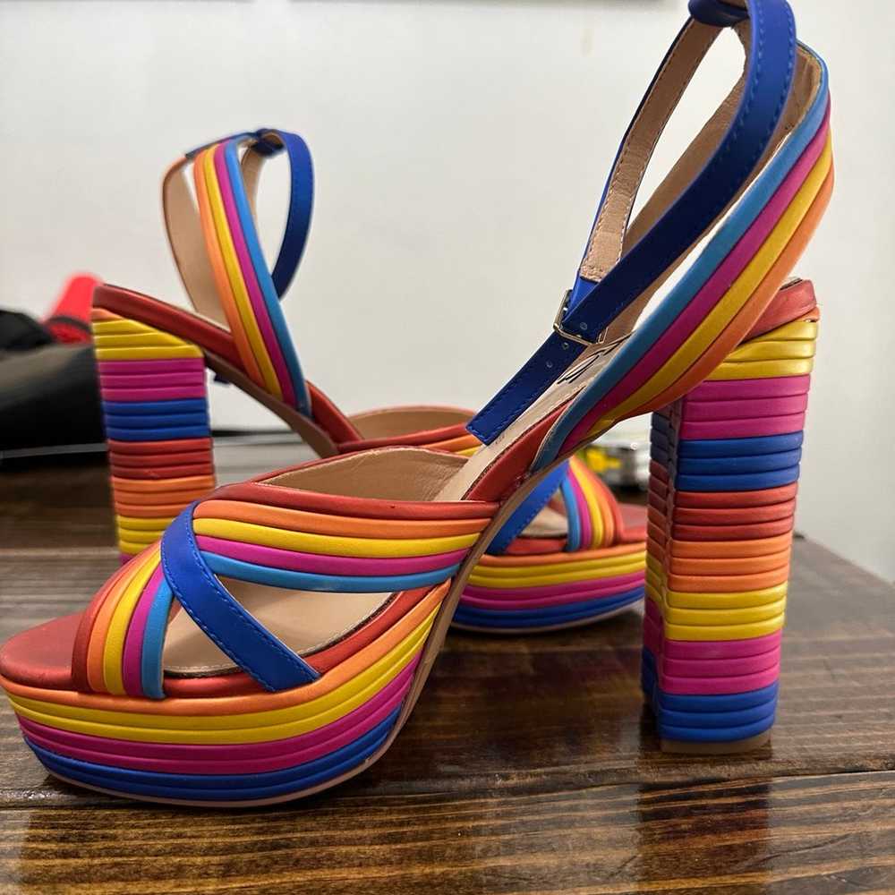 exe milticolor block high heels 39 NWOB - image 11