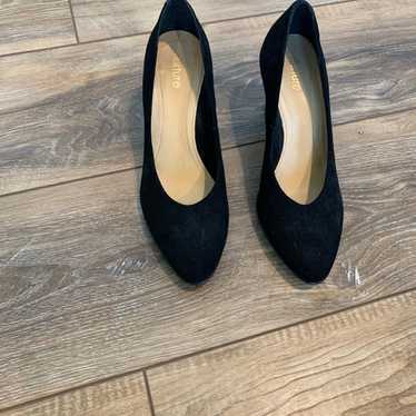 Nurture Black Suede Pumps