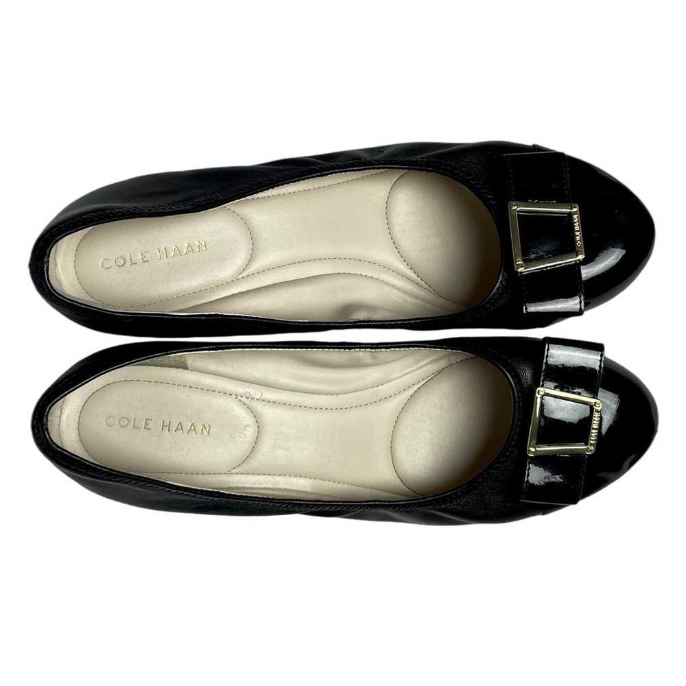 Cole Haan Emory Bow Black Leather Low Wedge Shoes… - image 8