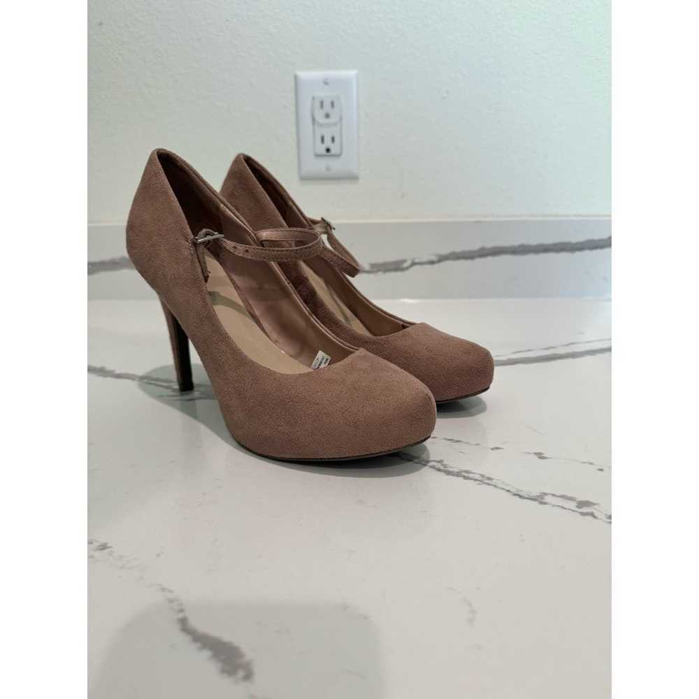 American Eagle Suede Mary Jane Heels Pink Blush S… - image 2