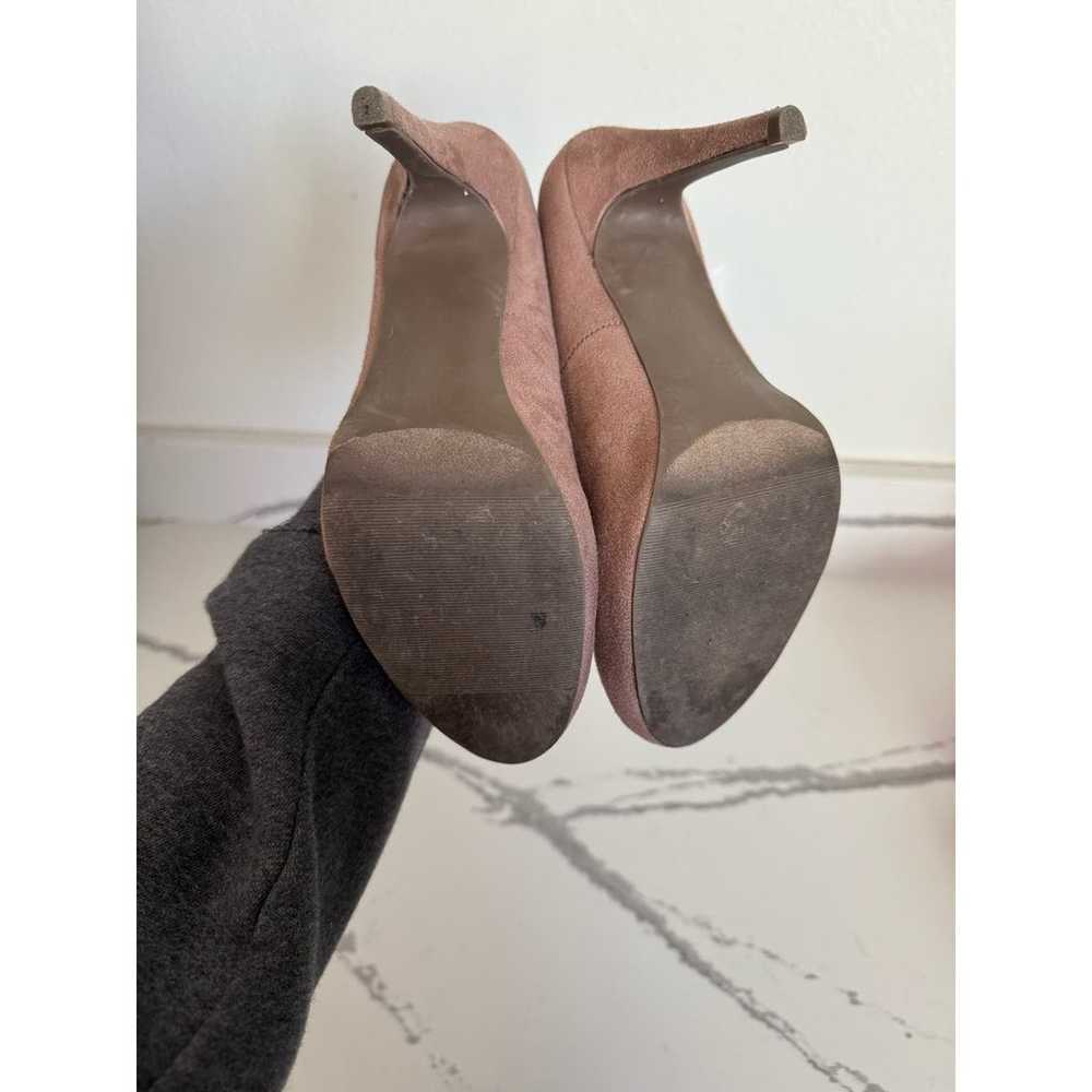 American Eagle Suede Mary Jane Heels Pink Blush S… - image 7