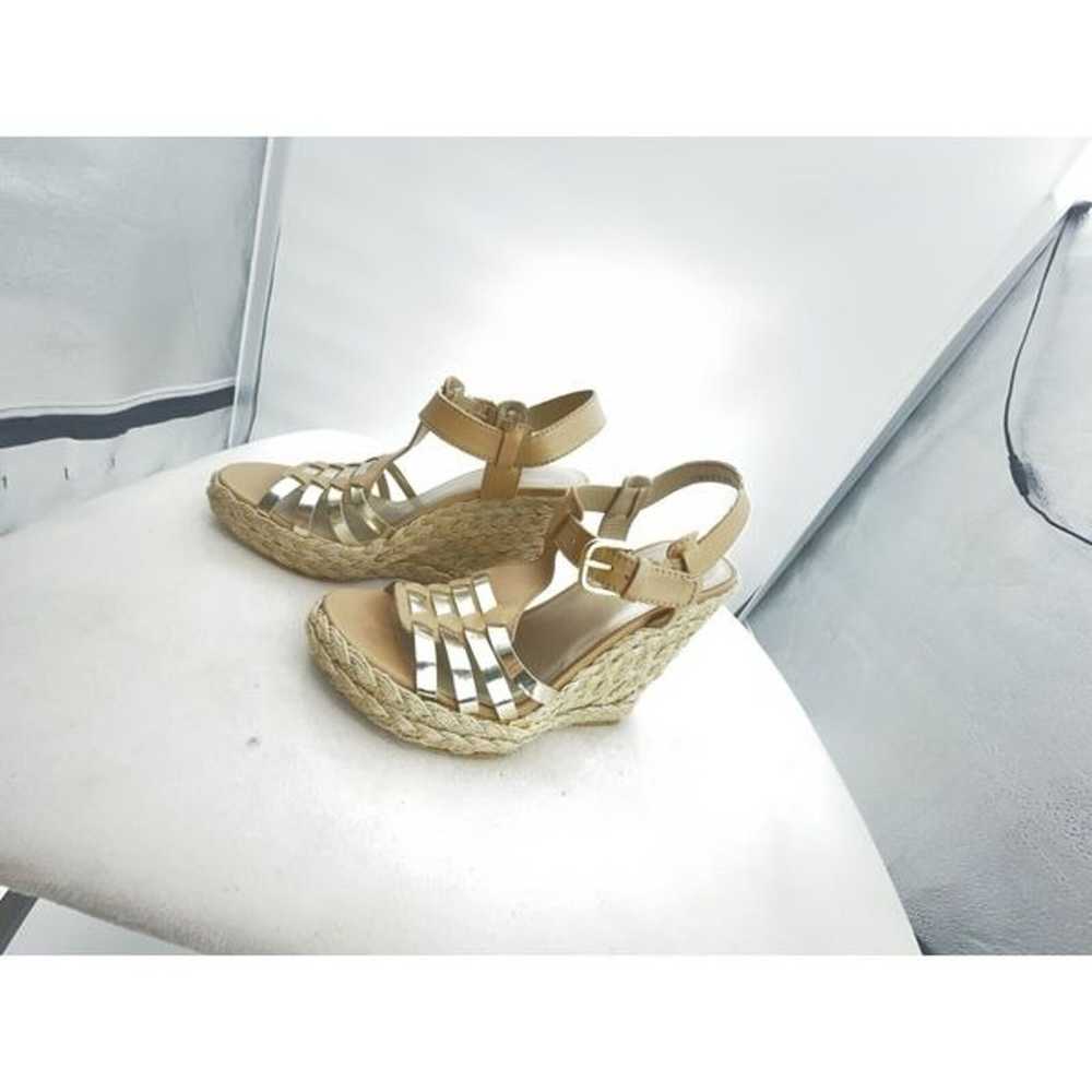 Stuart Weitzman Espadrilles Wedge Heels 5.5M Tan … - image 2