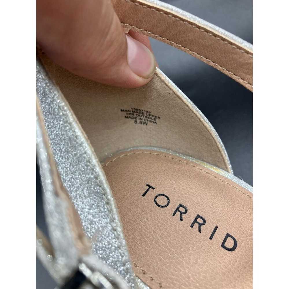 Torrid Glitter Heels Shoes Sliver Size 8.5 Womens… - image 3