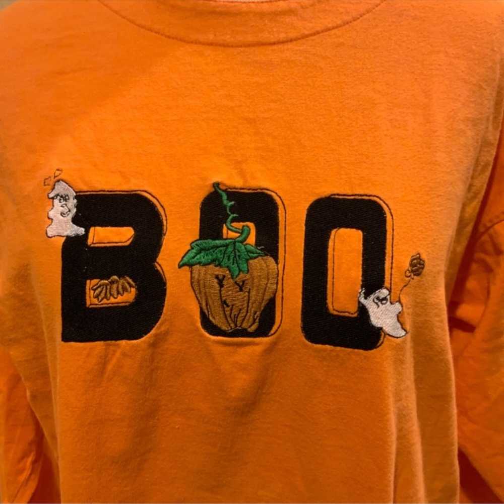 Vintage Malarkey BOO Halloween long sleeve shirt … - image 2