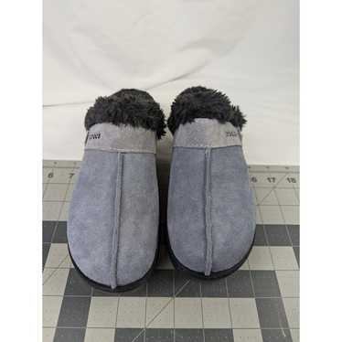 Crocs Mule Slip On Womens Sz 6 Blue Faux Fur Lined