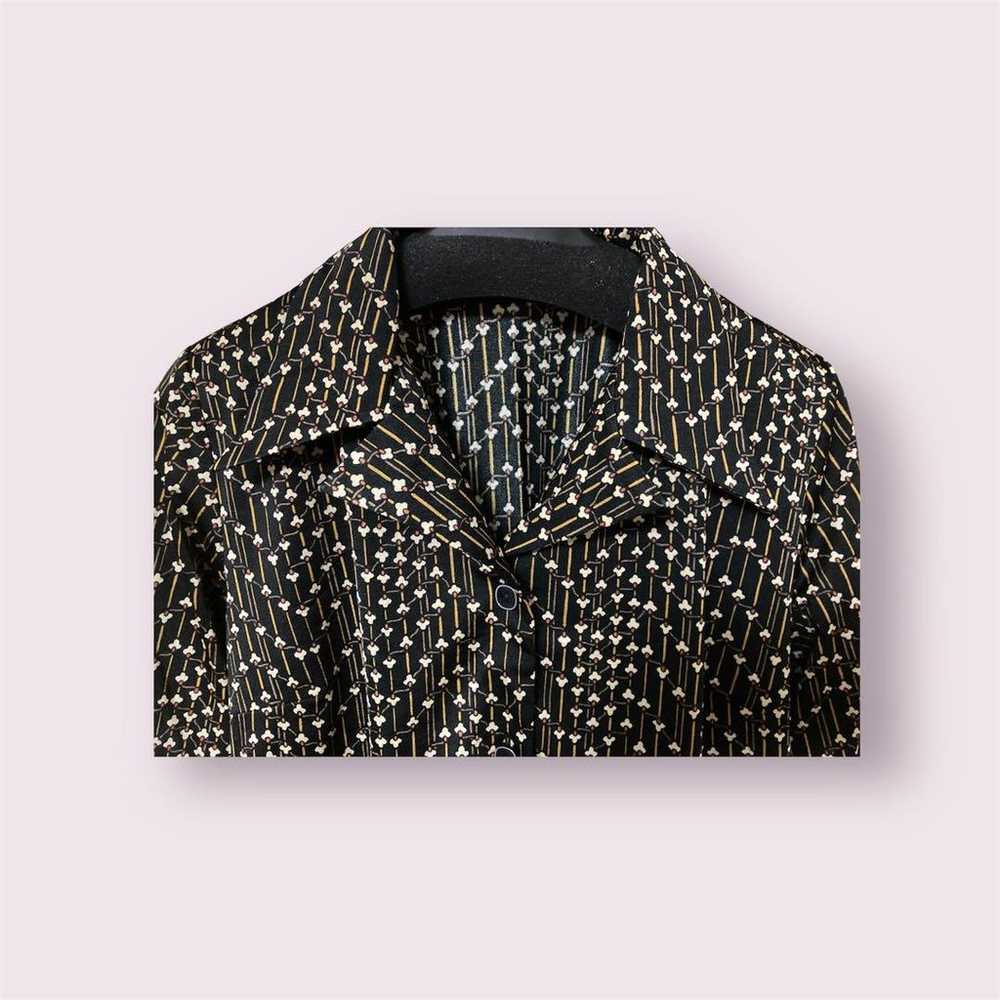 Showa retro vintage open-collar shirt long sleeve… - image 2