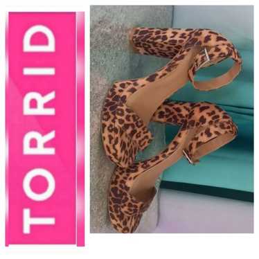 Torrid Leopard Platform Ankle Straps