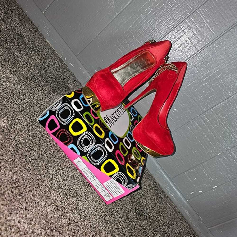 Red suede stiletto - image 1