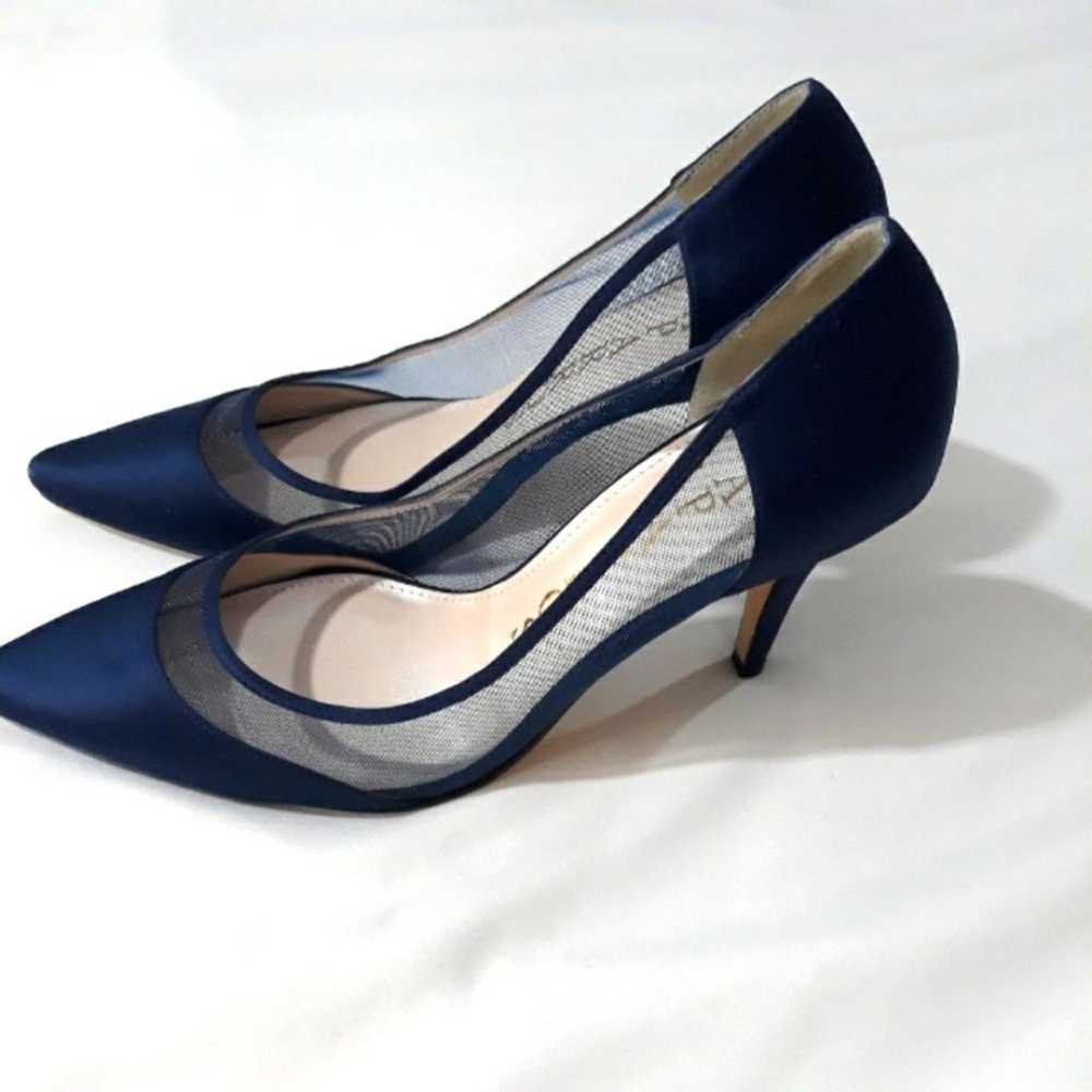 New Caparros Heels Satin Blue Mesh Size 10B New w… - image 2