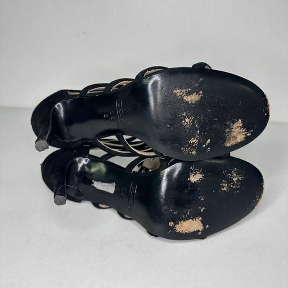 Coach Black Velvet Stiletto Holiday Heels With Si… - image 8