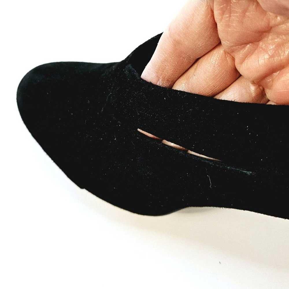 Eileen Fisher Black Suede Heels Ankle Booties Wom… - image 4