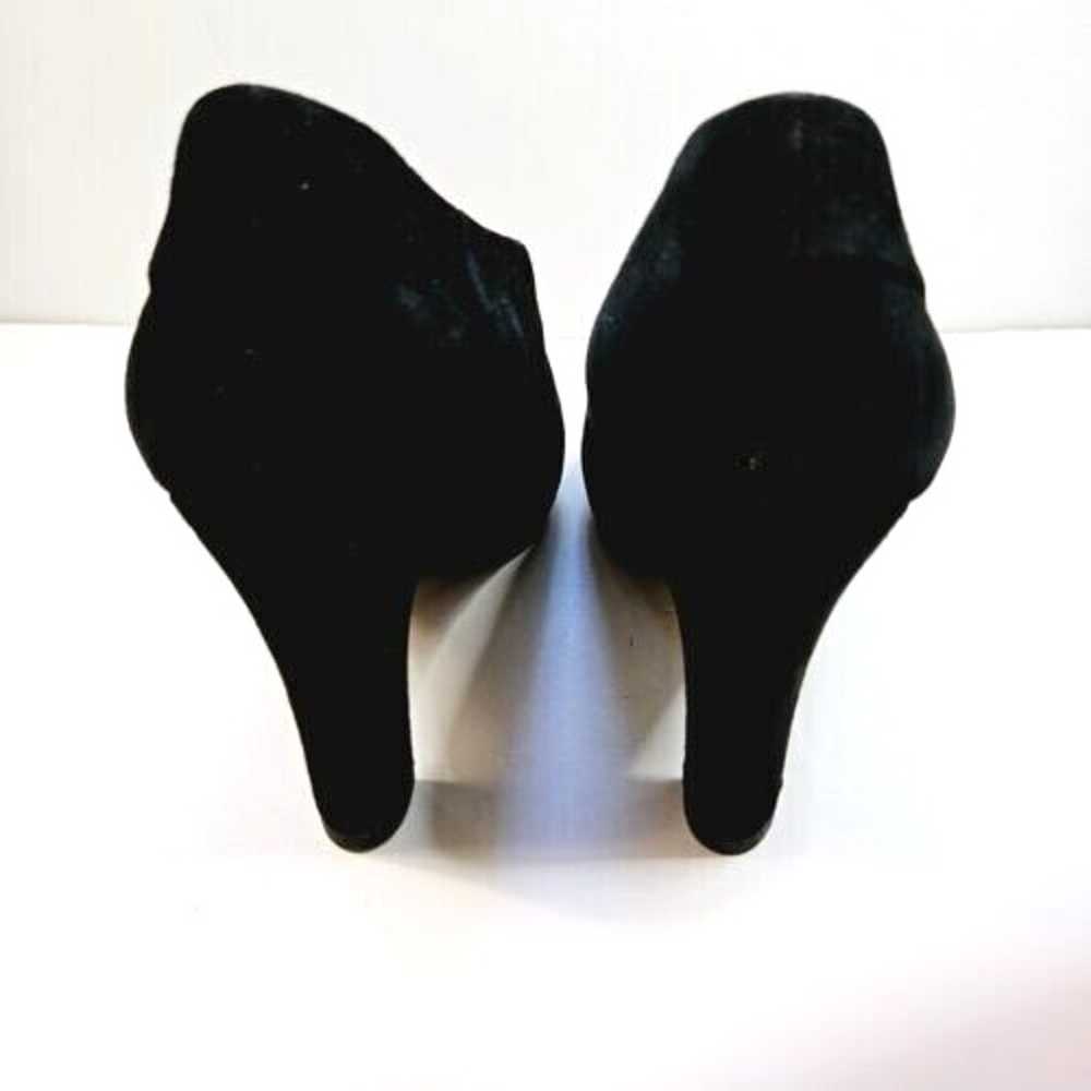 Eileen Fisher Black Suede Heels Ankle Booties Wom… - image 8