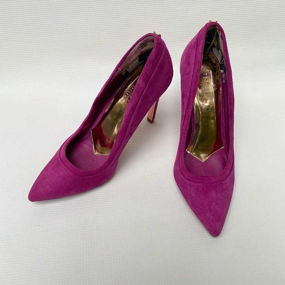 Ted Baker Fuchsia Sayu Pointed Toe Suede Pump Sti… - image 2