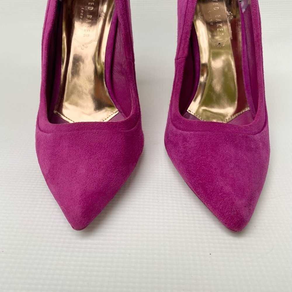 Ted Baker Fuchsia Sayu Pointed Toe Suede Pump Sti… - image 5