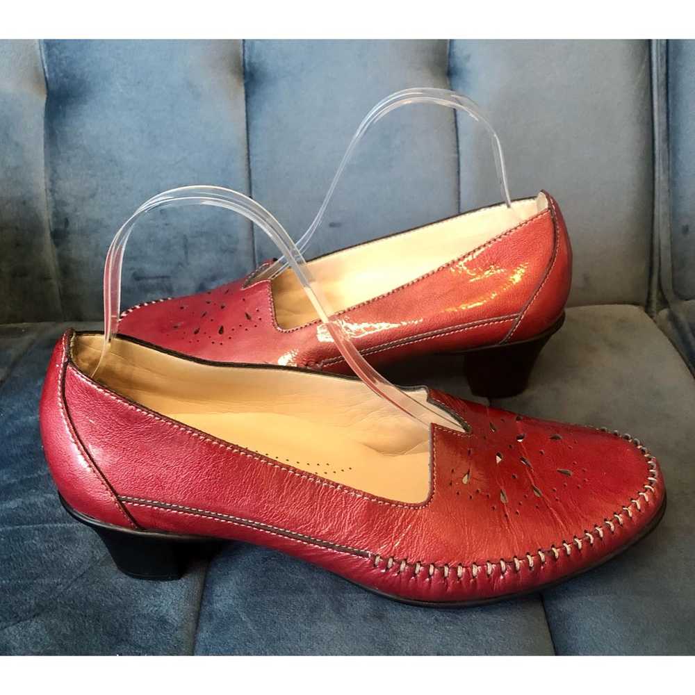 SAS Sonyo Slip On Heel Purple Red Leather Moccasi… - image 3