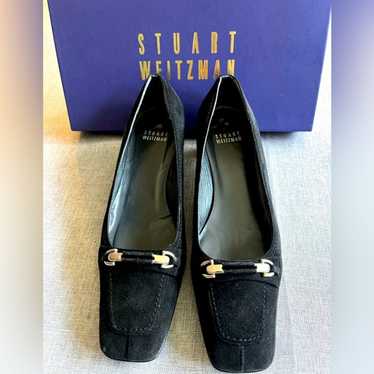 Stuart Weitzman black Suede loafer shoes