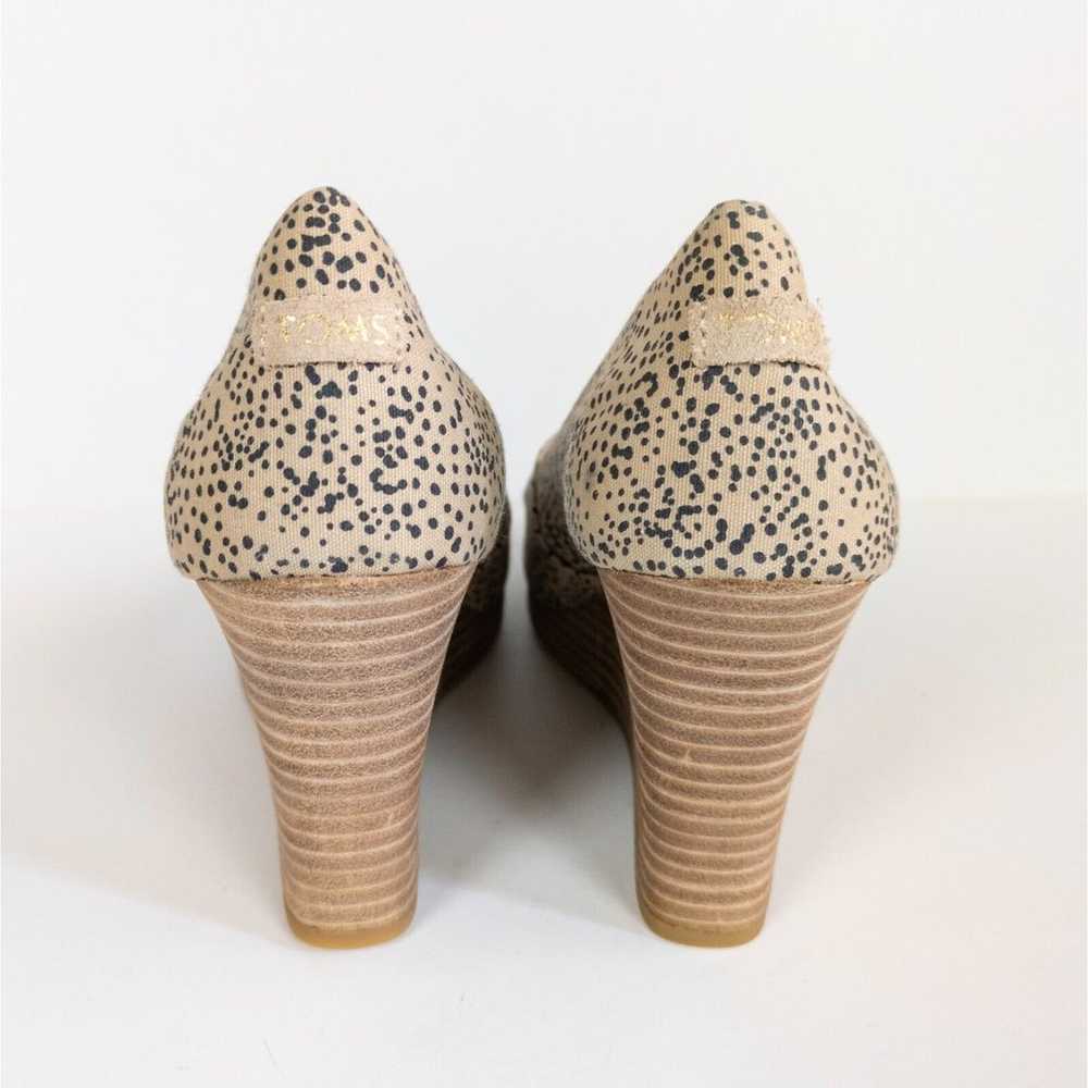 TOMS Michelle Wedge Heel Pump Sand Tiny Cheetah P… - image 4