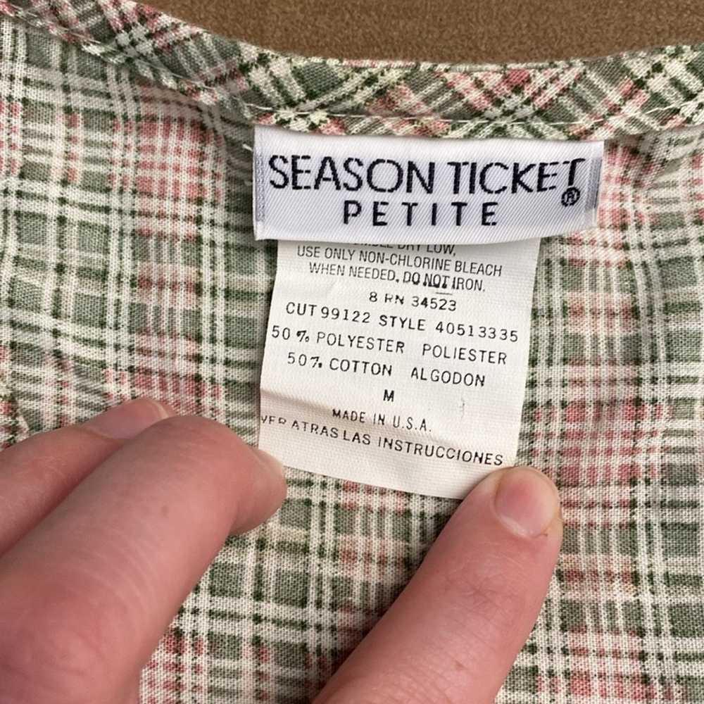 Season ticket petite plaid vest vintage - image 4