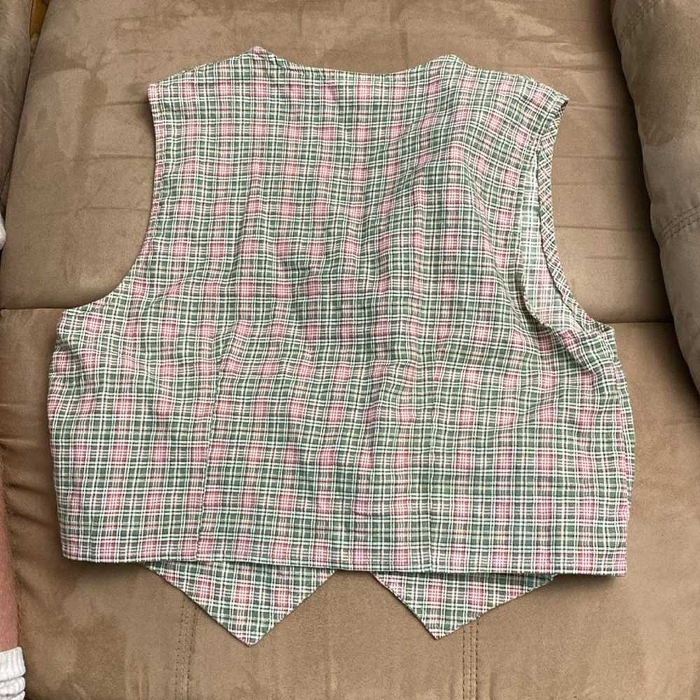 Season ticket petite plaid vest vintage - image 5