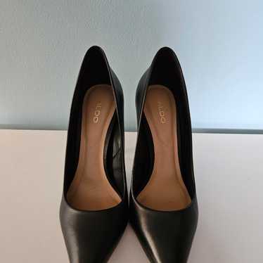 ALDO Black Patent Leather Stiletto Heels size 7.5 - image 1