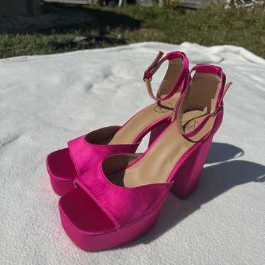 Missguided Pink Platform Pumps