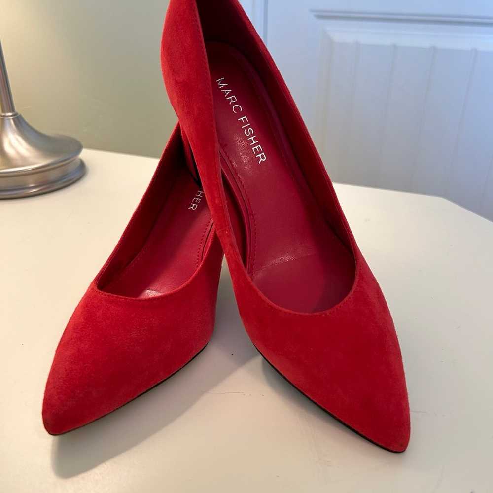 Heels, Marc Fisher red suede heels, size 5.5M, NW… - image 1