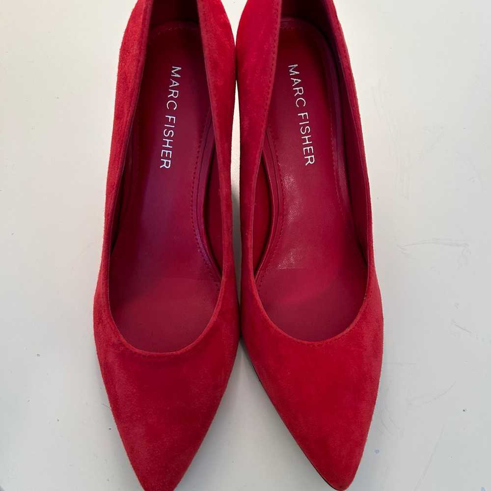 Heels, Marc Fisher red suede heels, size 5.5M, NW… - image 2