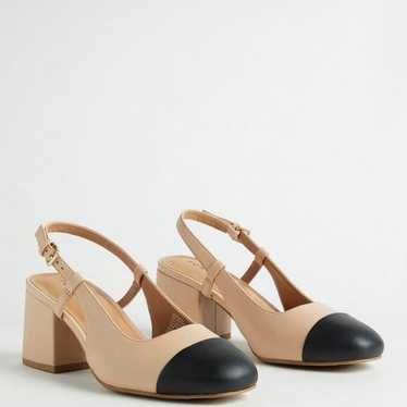 Torrid Slingback Block Heel (8WW) Tan Biege