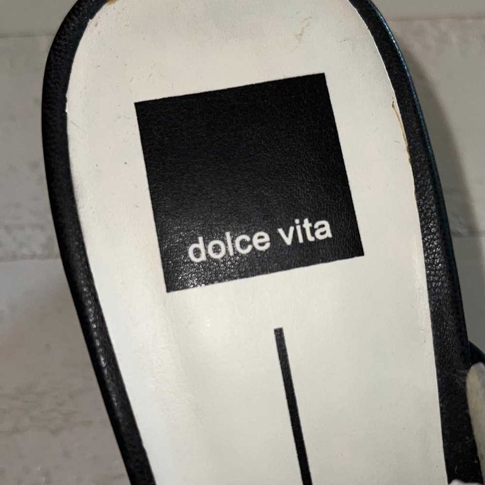 Dolce Vita black leather slip-on block heel sanda… - image 3