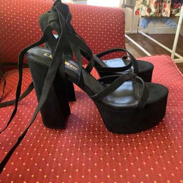 Black platform heels