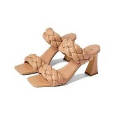 Marc Fisher Braided Leather Heeled Sandals, Size 9 - image 1