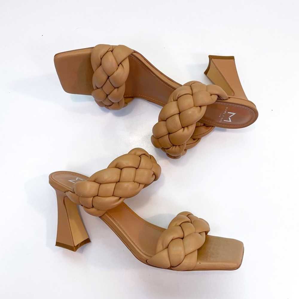 Marc Fisher Braided Leather Heeled Sandals, Size 9 - image 3