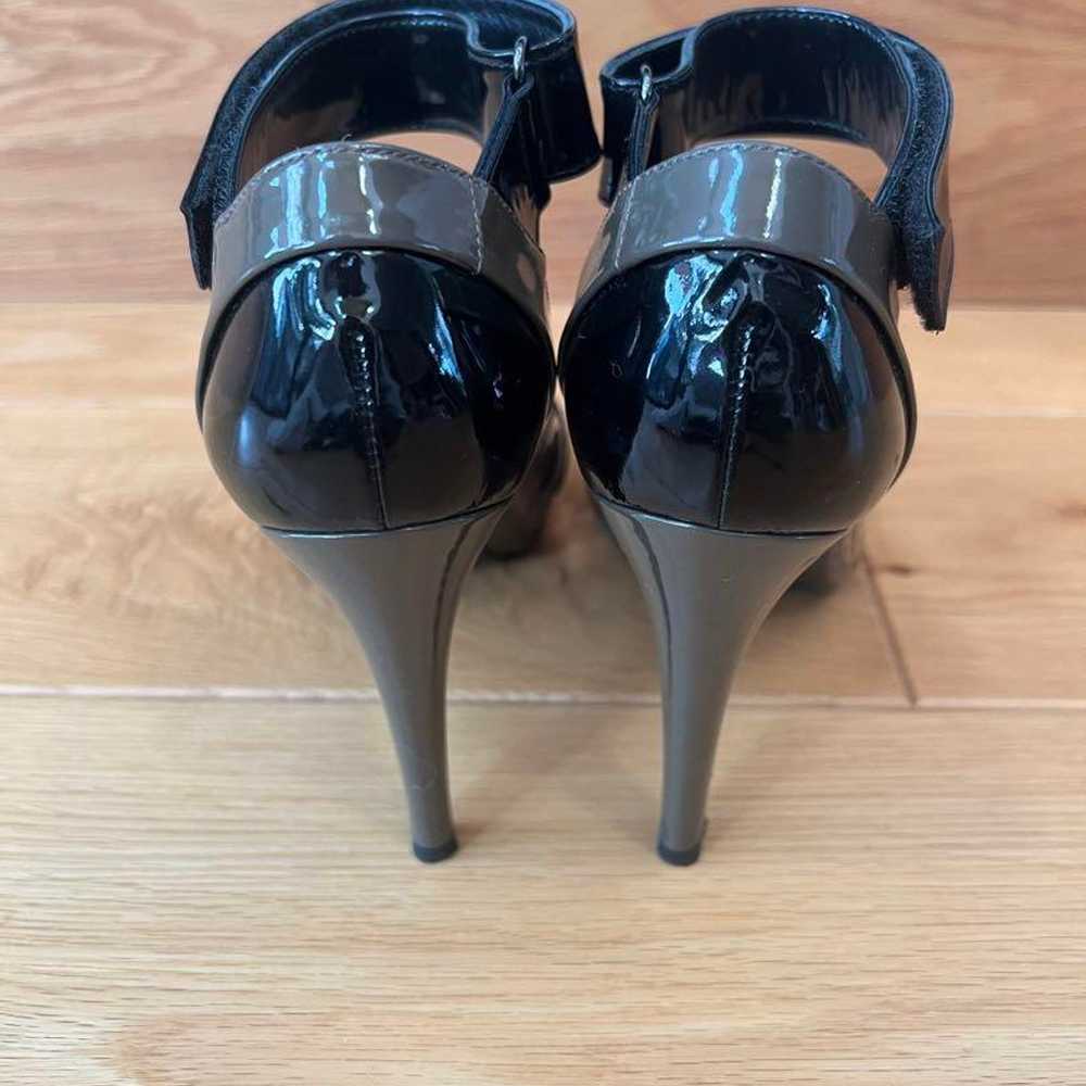 Diana Open Toe High Heels in Black and Grey - image 3