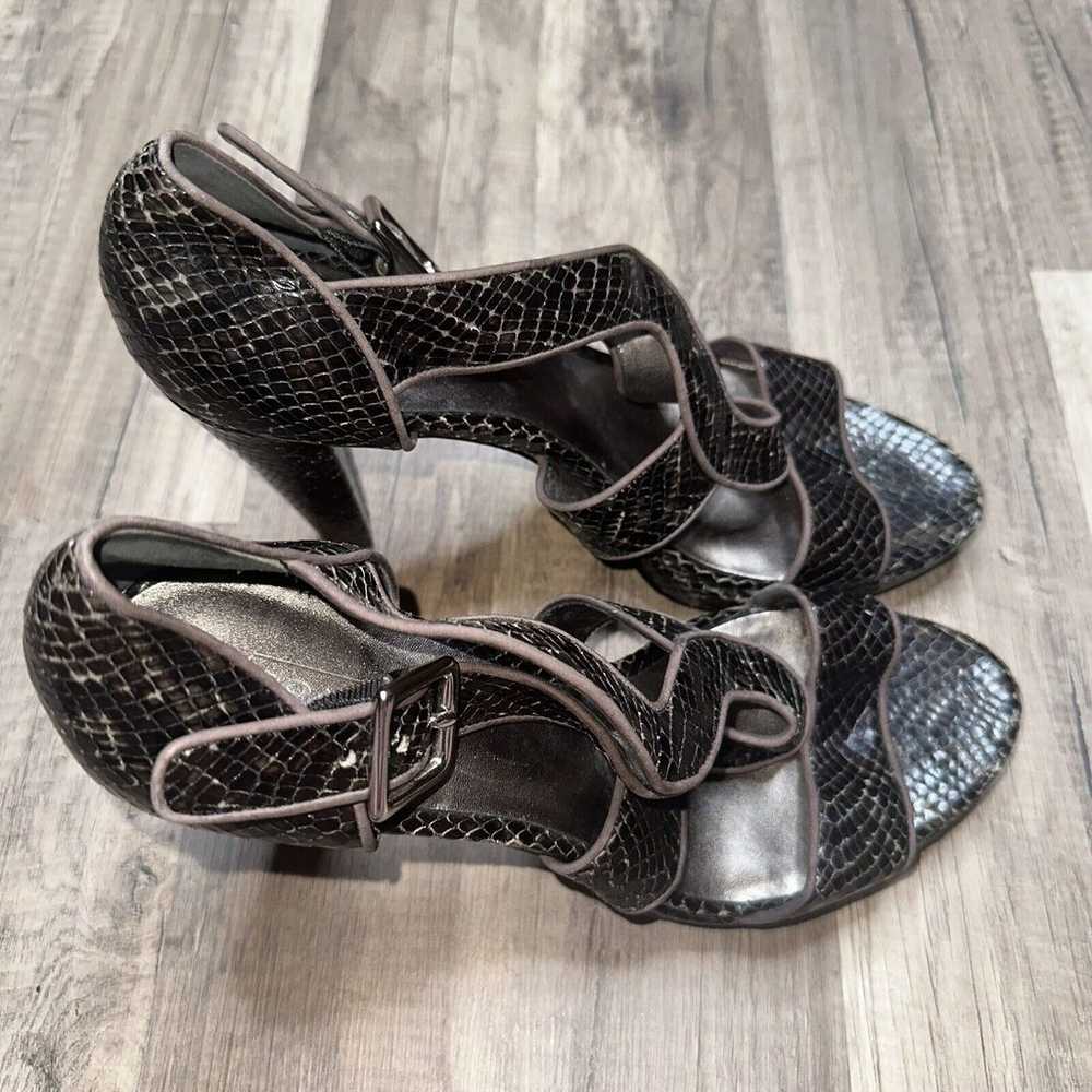 Coach Women’s Snakeskin Strappy High Heel Sandals… - image 2