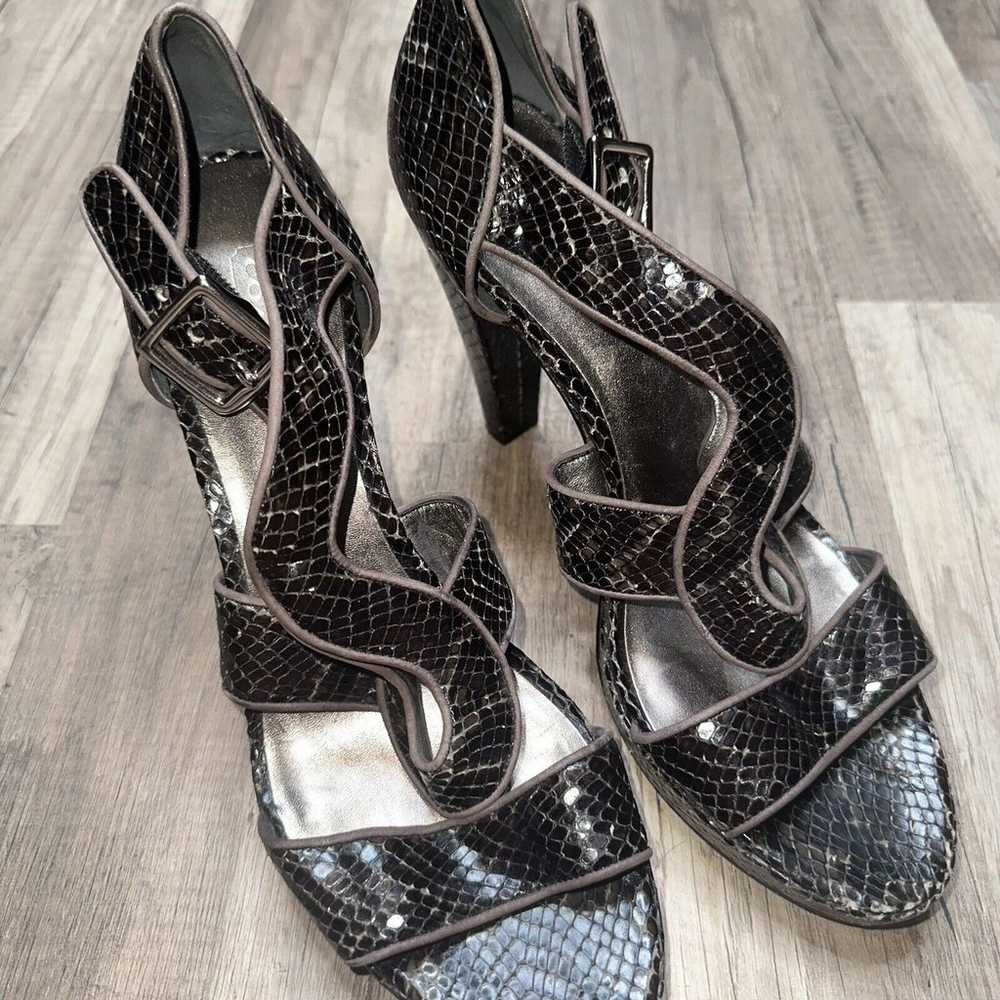 Coach Women’s Snakeskin Strappy High Heel Sandals… - image 3