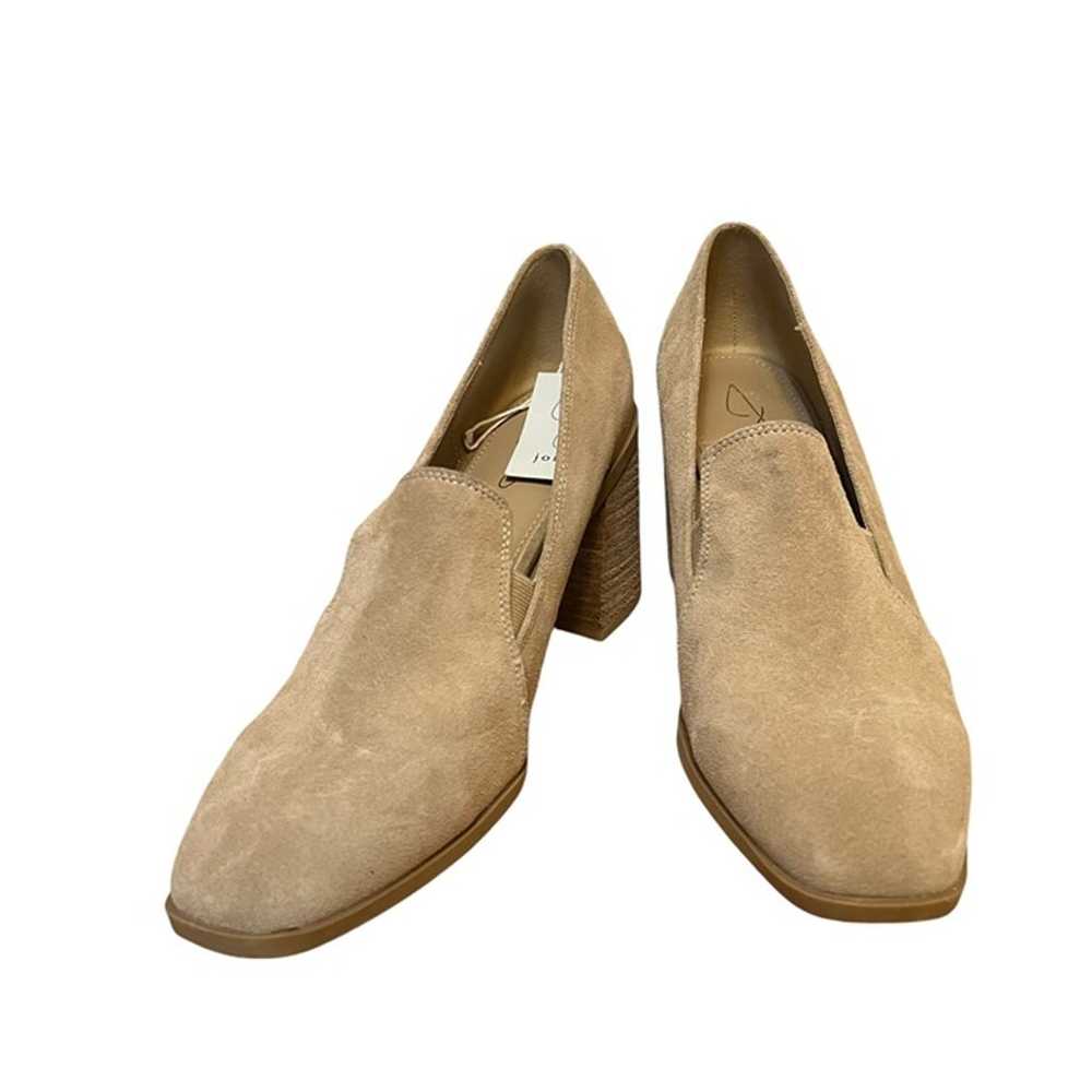 Joie Neutral Beige Suede Block Heel Loafers Size … - image 5