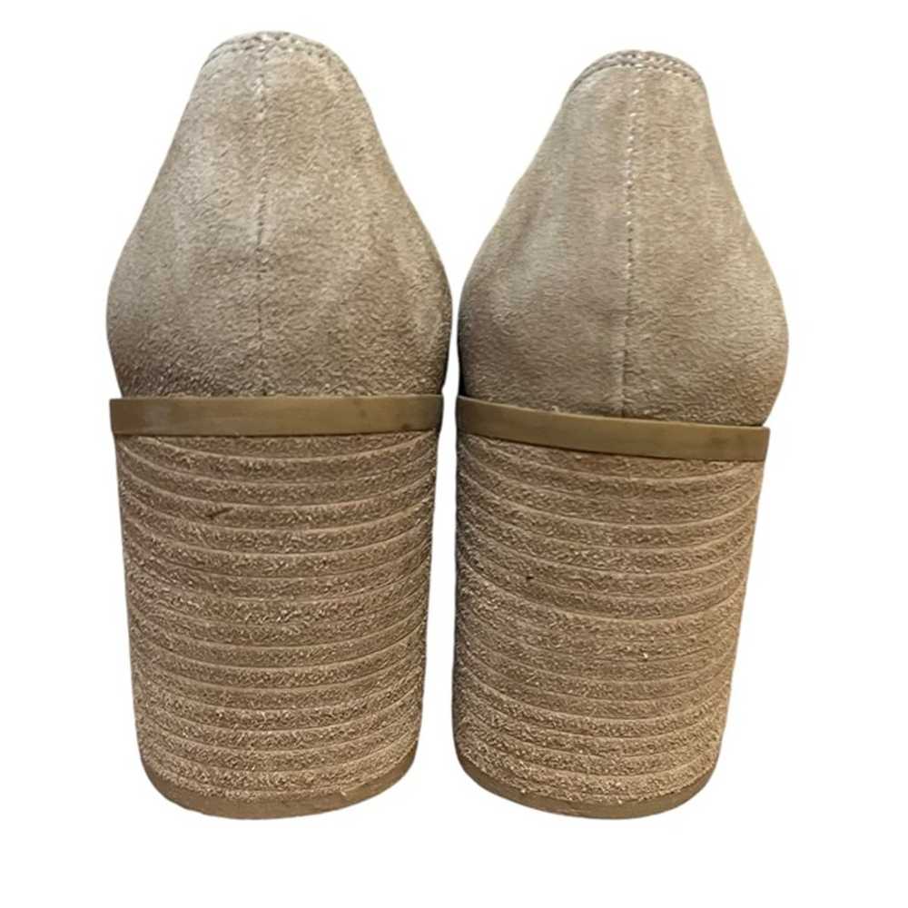 Joie Neutral Beige Suede Block Heel Loafers Size … - image 8