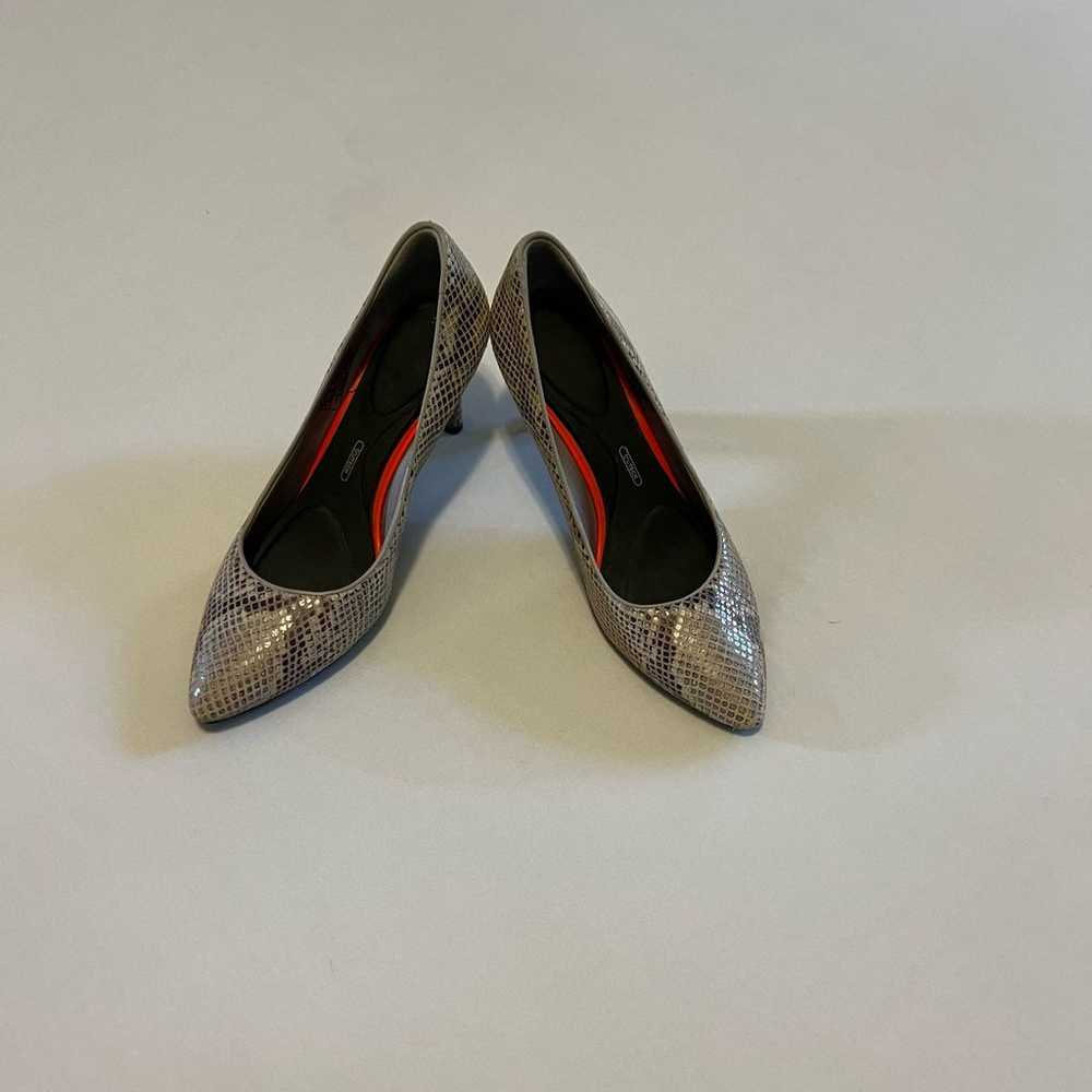 Rockport Trutech faux snakeskin pointy toe heels … - image 1