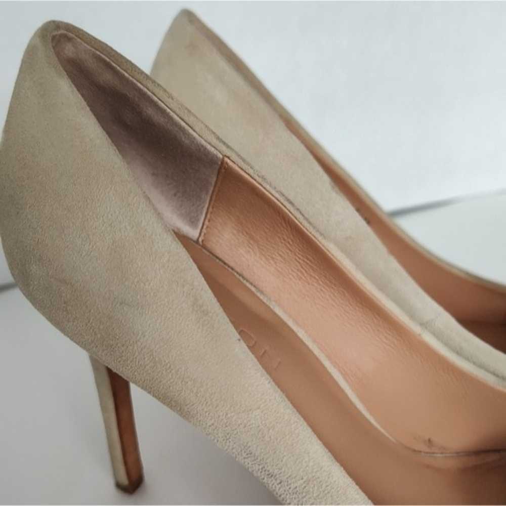 Halston heritage Courtney nude suede heels 8.5 - image 2