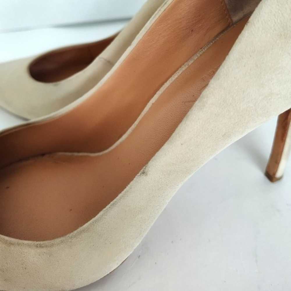 Halston heritage Courtney nude suede heels 8.5 - image 4