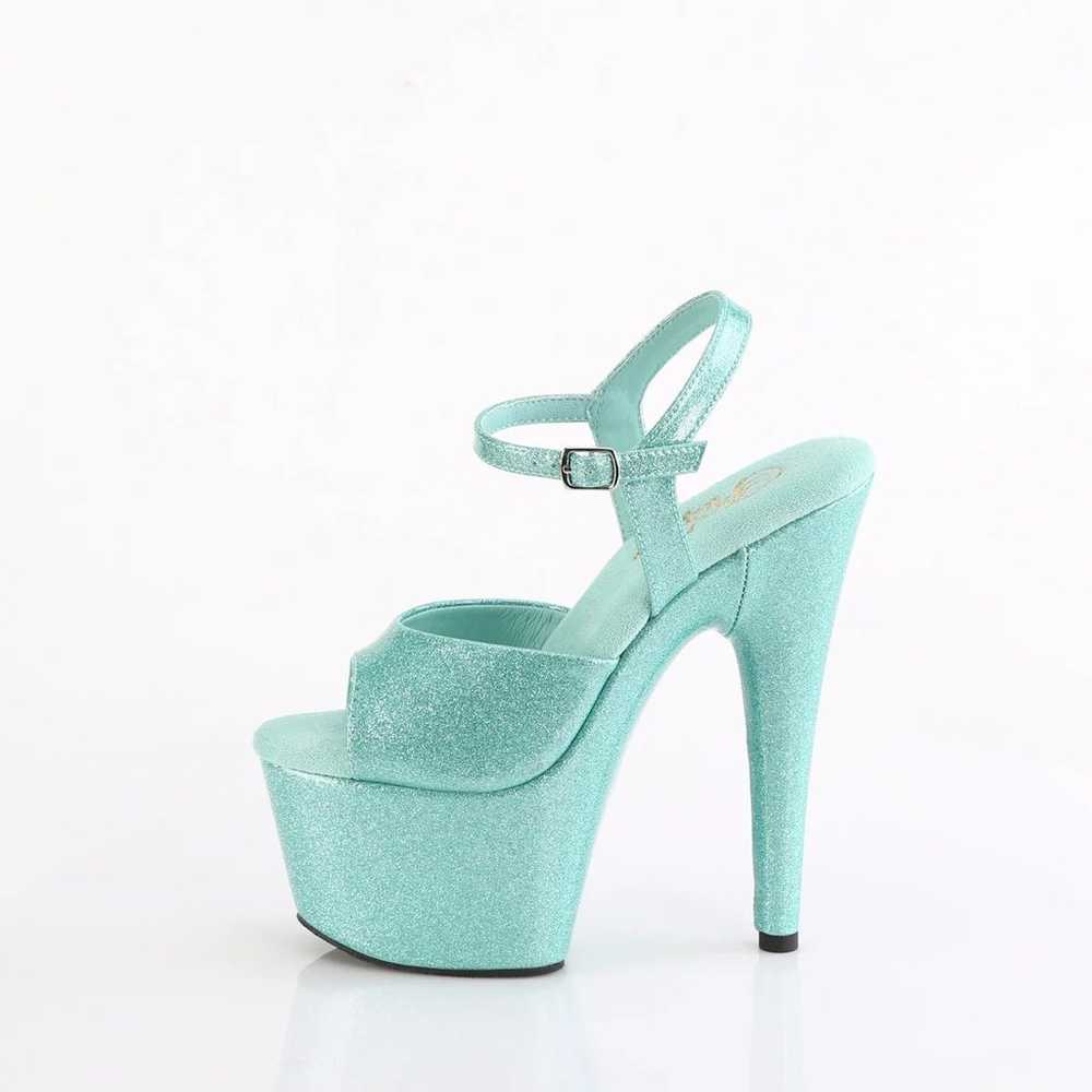 Aqua Glitter Pleaser Heel - image 1