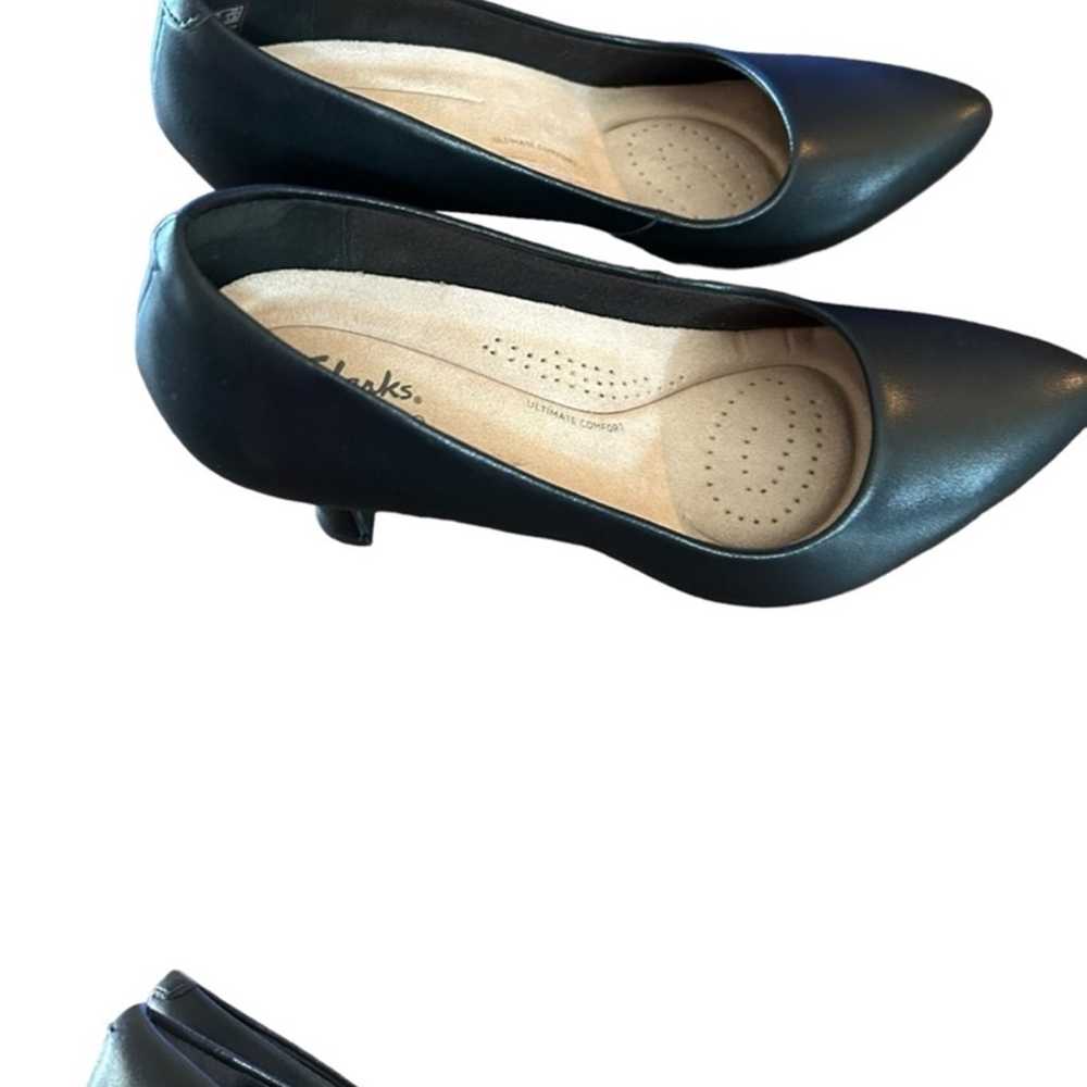 NIB Clarks Kataleyna Gem Pump Leather Flared Heel… - image 2