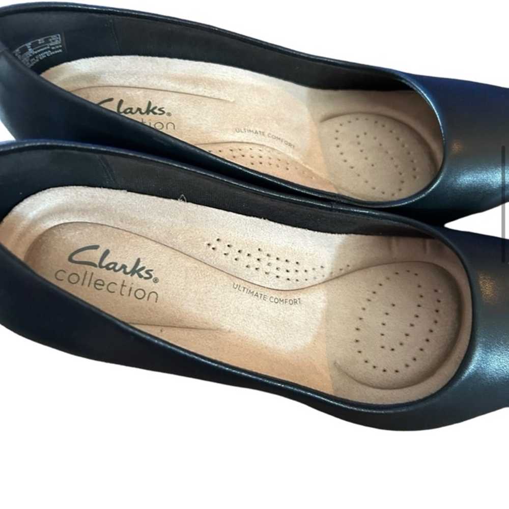 NIB Clarks Kataleyna Gem Pump Leather Flared Heel… - image 7