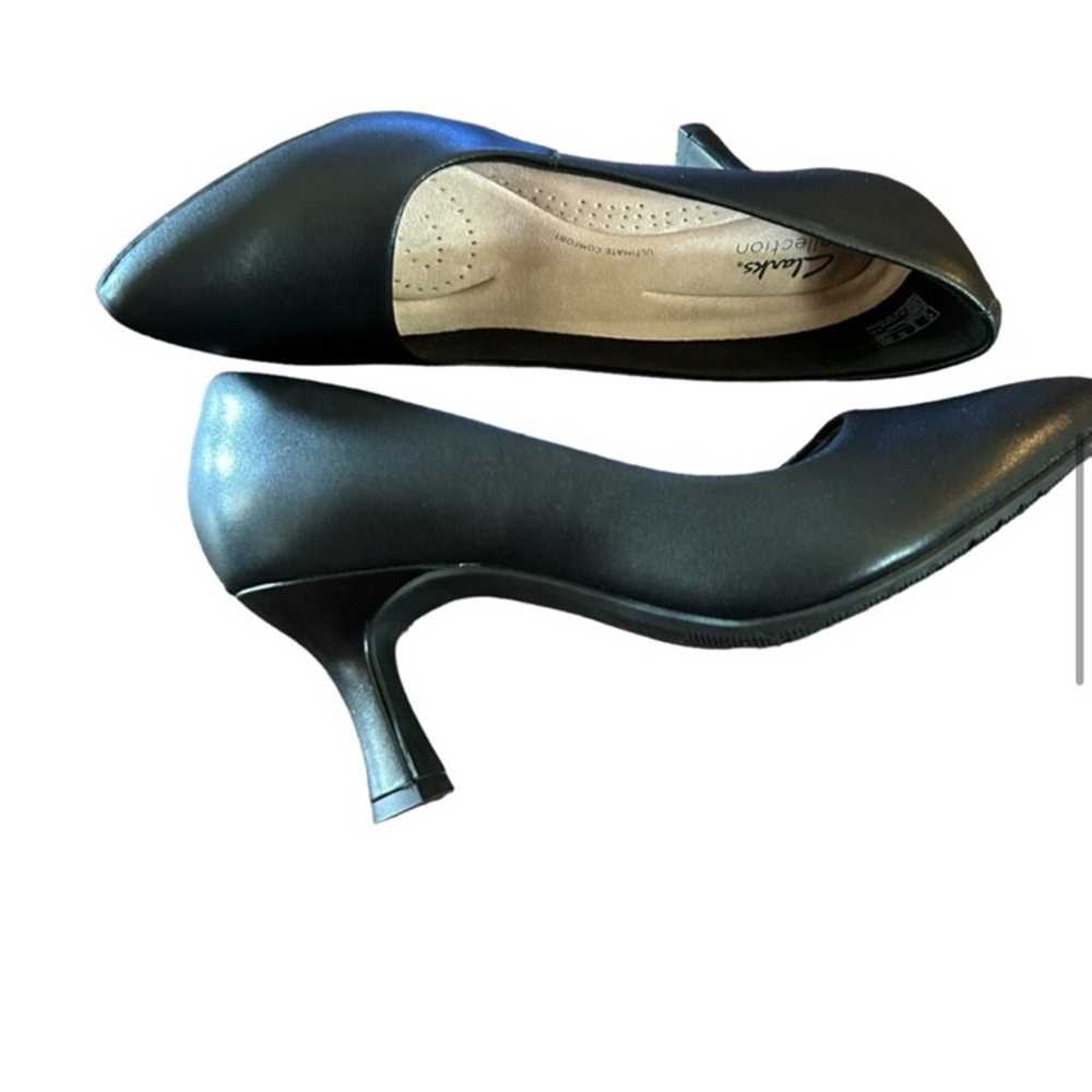 NIB Clarks Kataleyna Gem Pump Leather Flared Heel… - image 8