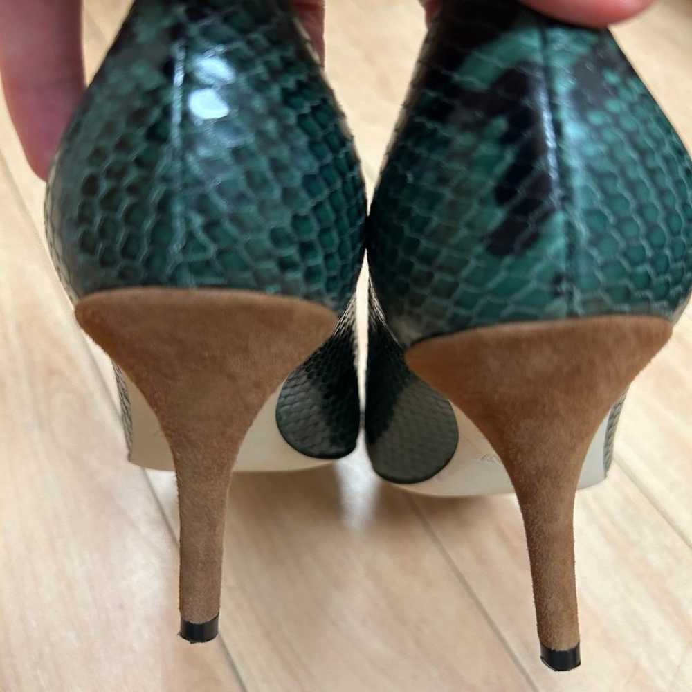 Embosed leather and suede heels 7.5 - image 3