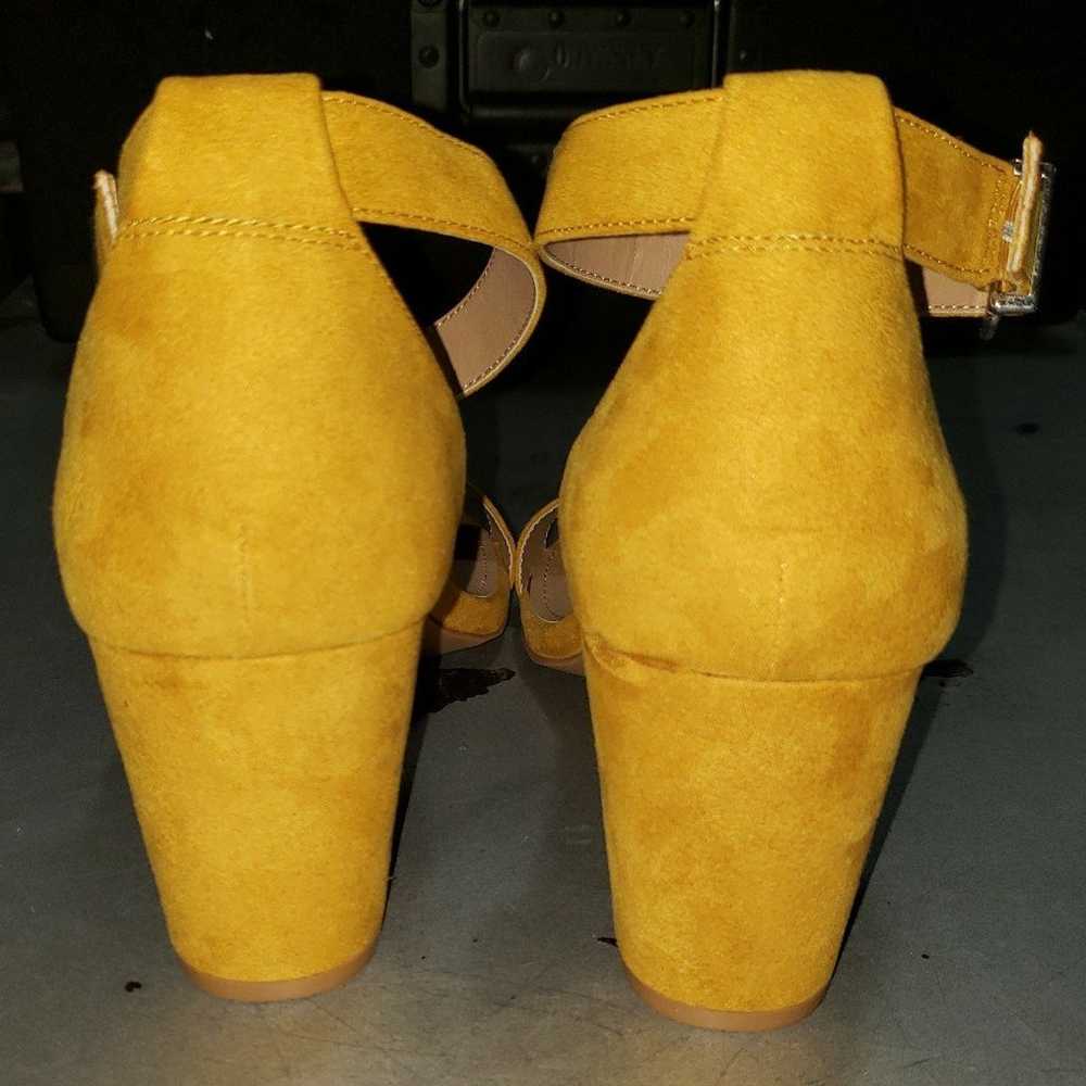 Torrid double strapped mustard suede tapered heel… - image 3