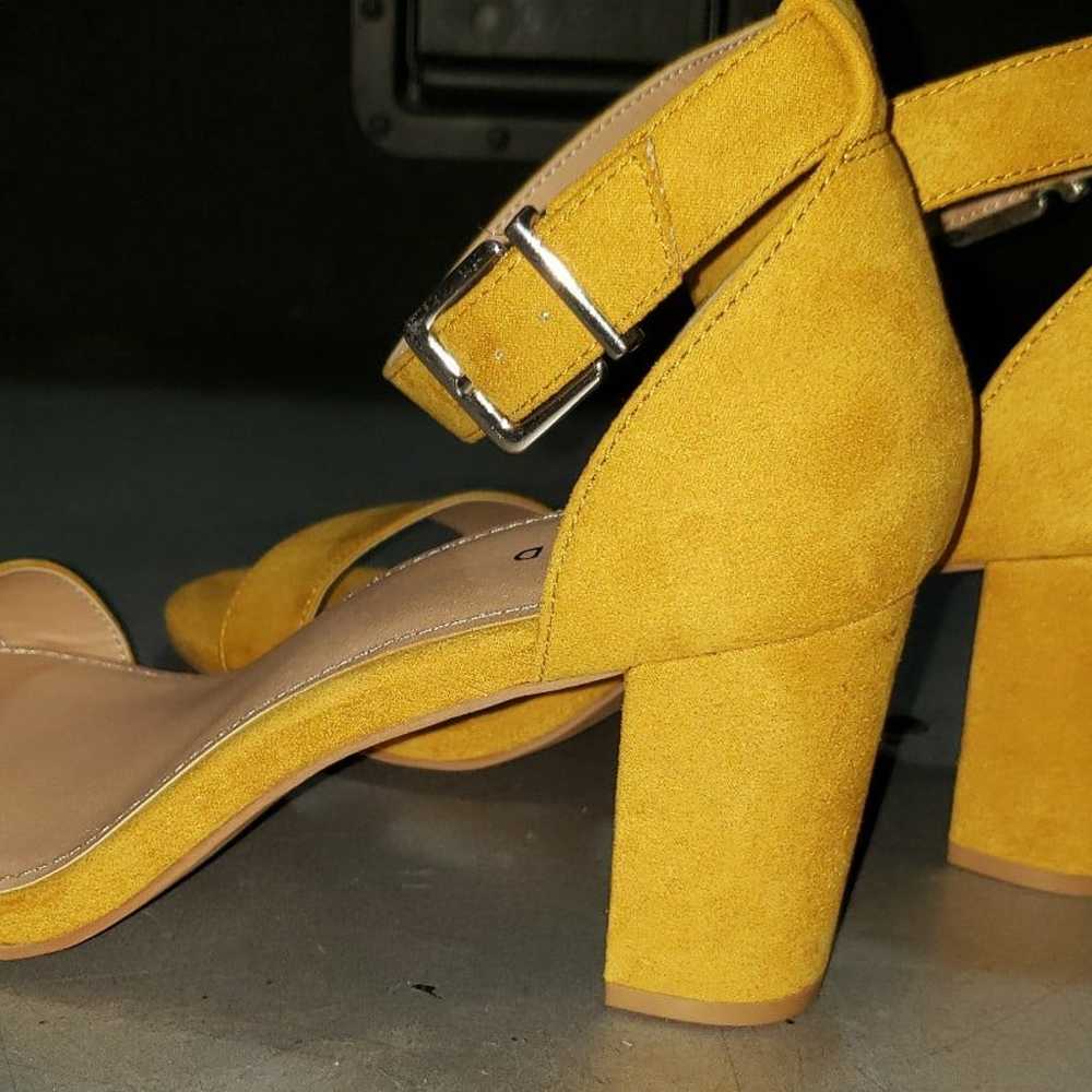 Torrid double strapped mustard suede tapered heel… - image 4